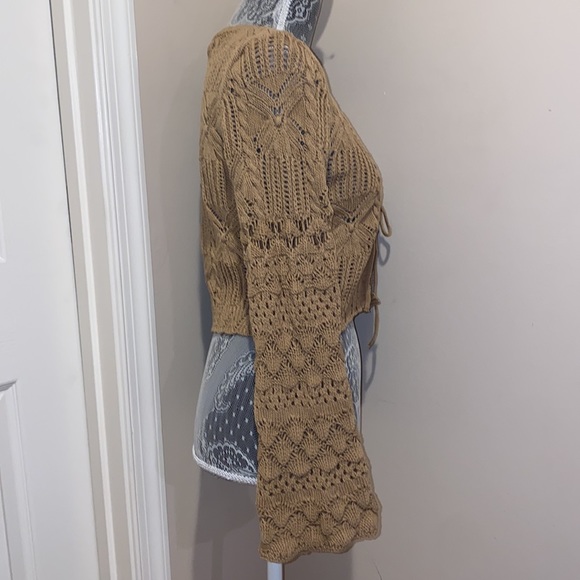 Zara KNIT CARDIGAN WITH TIE small NWT - Picture 9 of 11